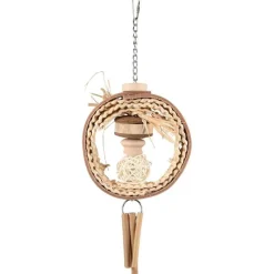 FLAMINGO Jouet pour perroquet coloris beige Jo Duma Hippie – 40 cm