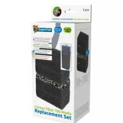 BLUE CORAL Kit de filtration d'angle, complet - SUPERFISH Corner Filter 100 - 100 unités