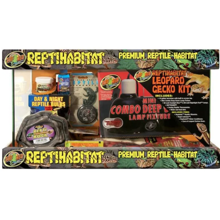 ZOLUX Kit terrarium complet pour gecko coloris noir Zoomed Reptihab – 51 x 25 x 30 cm