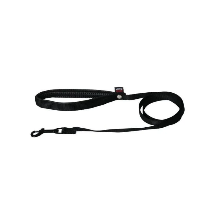 MARTIN SELLIER Laisse chien nylon 25 mm / 120 cm noire
