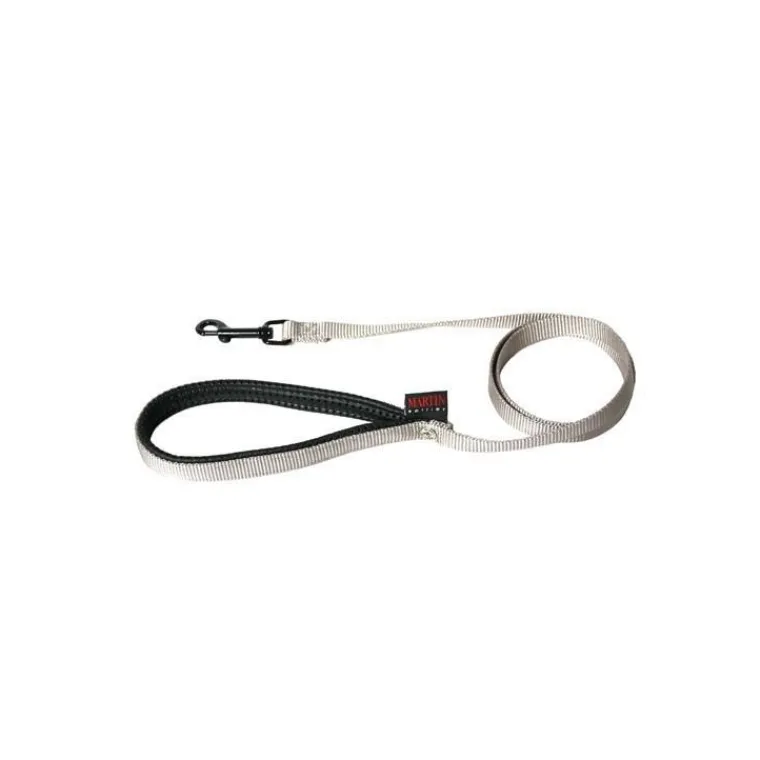 MARTIN SELLIER Laisse chien nylon 25mm / 120cm gris