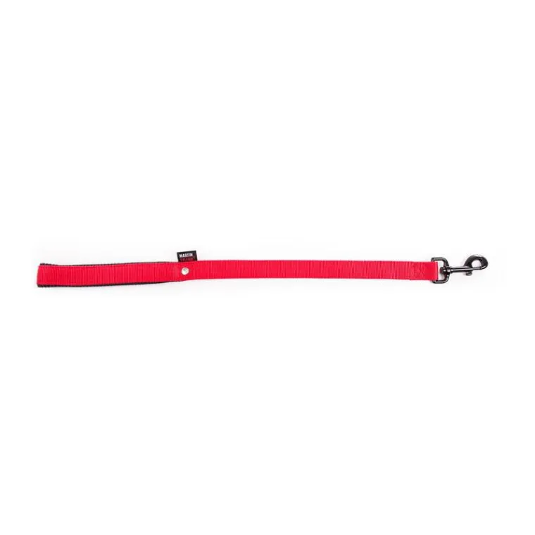MARTIN SELLIER Laisse double rouge 25/60 cm