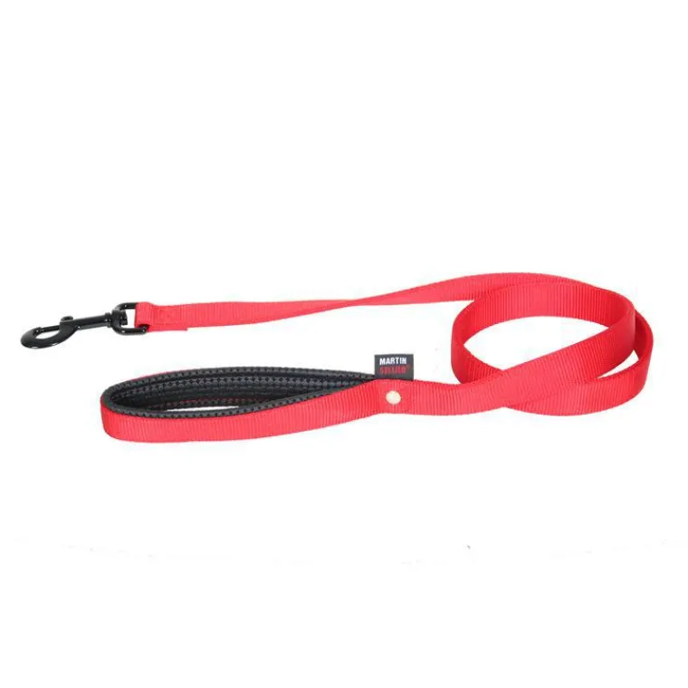 MARTIN SELLIER Laisse double rouge taille 25/120 en nylon