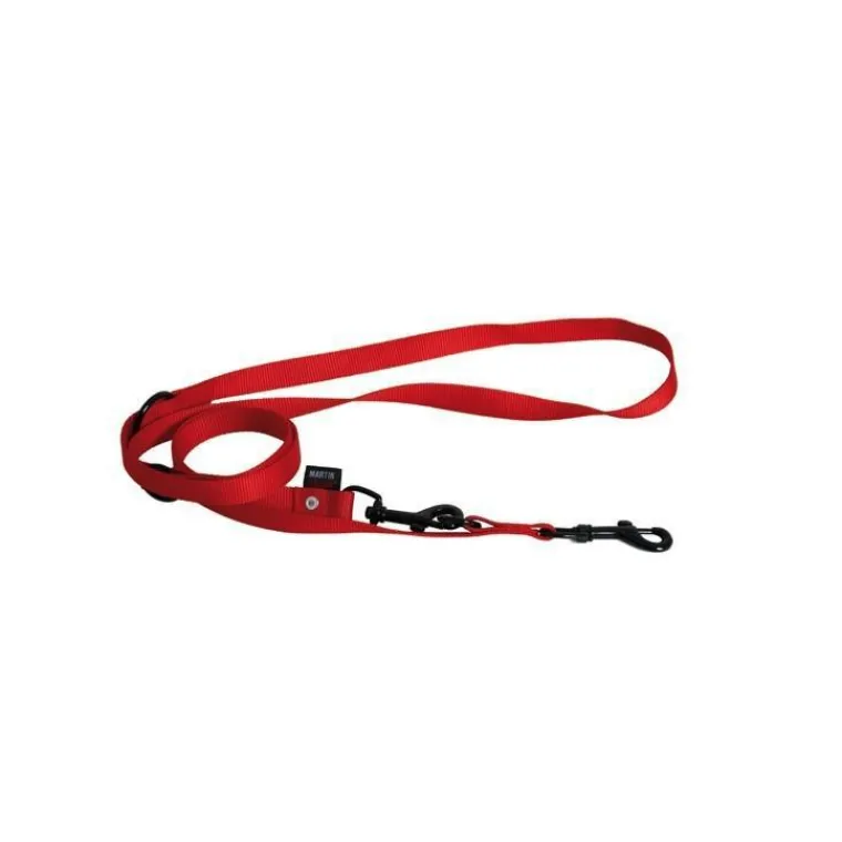 MARTIN SELLIER Laisse dressage 3pt rouge