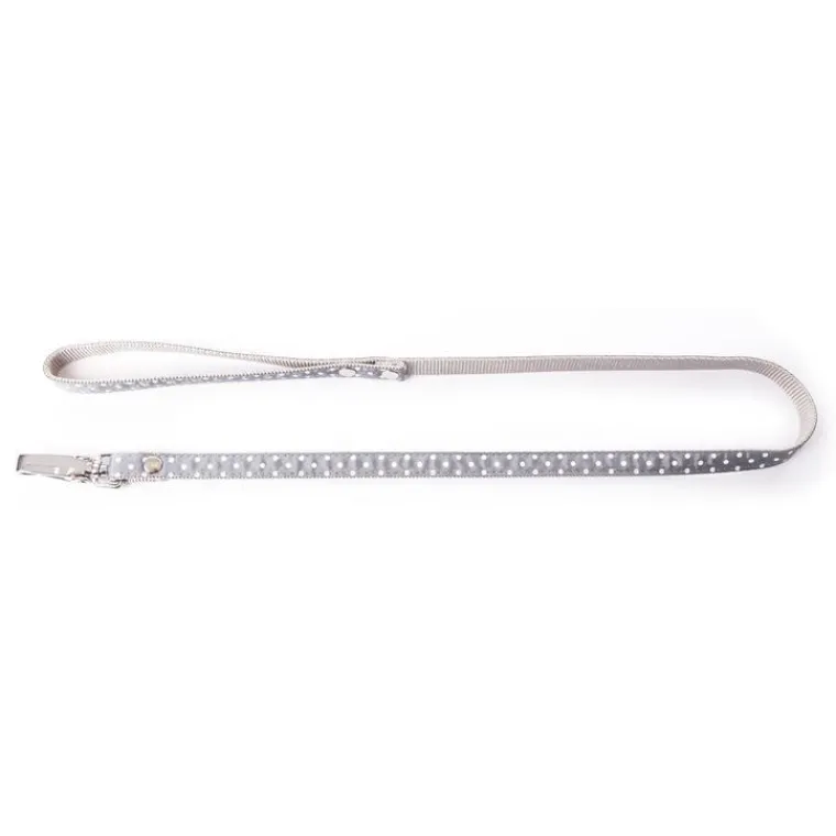 MARTIN SELLIER Laisse grise à pois taille XS 10/100