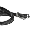 BOBBY Laisse pour chien en nylon tressé coloris noir 3 positions Safe - Taille S/M
