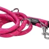 BOBBY Laisse pour chien en nylon rond coloris fuchsia 3 positions Walk - 189 cm