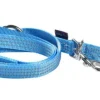 BOBBY Laisse pour chien en nylon tressé coloris bleu 3 positions Safe - Taille S/M