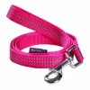 BOBBY Laisse pour chien en nylon tressé coloris fuchsia Safe - Taille S/M