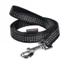 BOBBY Laisse pour chien en nylon tressé coloris noir Safe 20 mm - Taille M