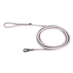 MARTIN SELLIER Laisse ronde pour chien coloris gris 1,3 cm x 2 m