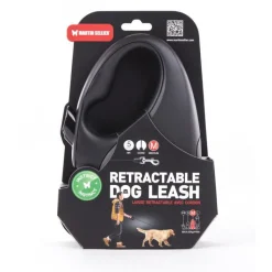 MARTIN SELLIER Laisse rétractable noire Instinct Cordon - taille M