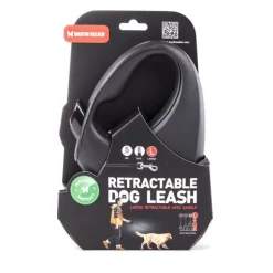 MARTIN SELLIER Laisse rétractable noire Instinct Sangle - taille L
