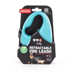 MARTIN SELLIER Laisse rétractable turquoise Instinct Cordon - taille XS