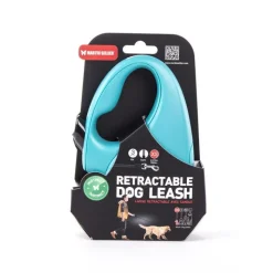 MARTIN SELLIER Laisse rétractable turquoise Instinct Sangle - taille XS