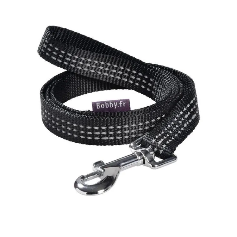 BOBBY Laisse safe noire 1 m