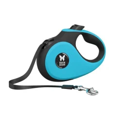 MARTIN SELLIER Laisse sangle rétractable turquoise pour chien 5 m