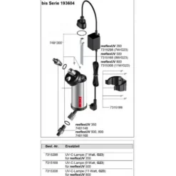BLUE CORAL Lampe UVC de rechange 11 watts, pour filtre UV reeflex 800, EHEIM - 7315308