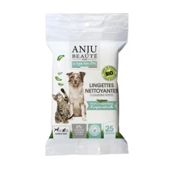 HAMIFORM Lingettes nettoyantes bio pour chien et chat Anju Beauté - x 25