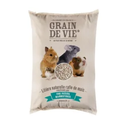 GRAIN DE VIE Litière de rafle de maïs pour petits mammifères - 30 L
