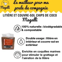 MAGALLI Litière et couvre-sol chips de coco 40 L