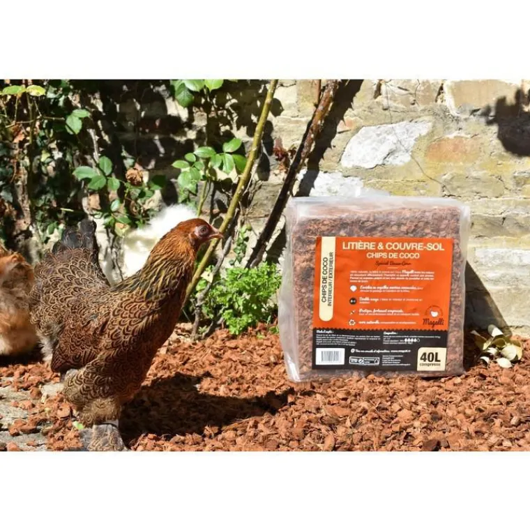 MAGALLI Litière et couvre-sol chips de coco 40 L