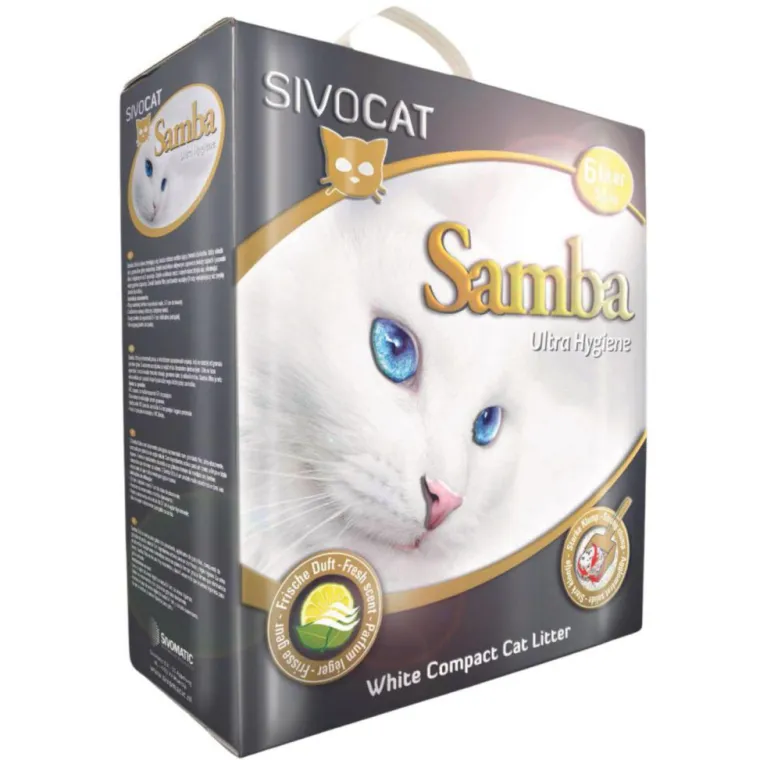 SIVOCAT Litière minérale agglomérante pour chat Samba - 6 L