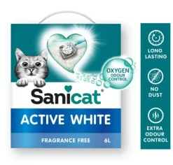 SANICAT Litière pour chat Active White – 10 L