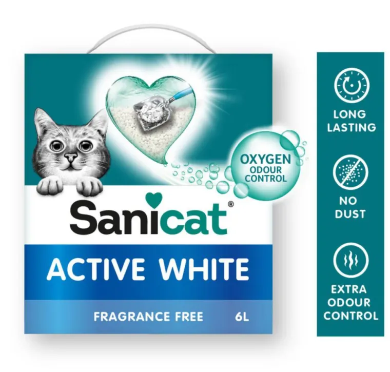 SANICAT Litière pour chat Active White – 10 L