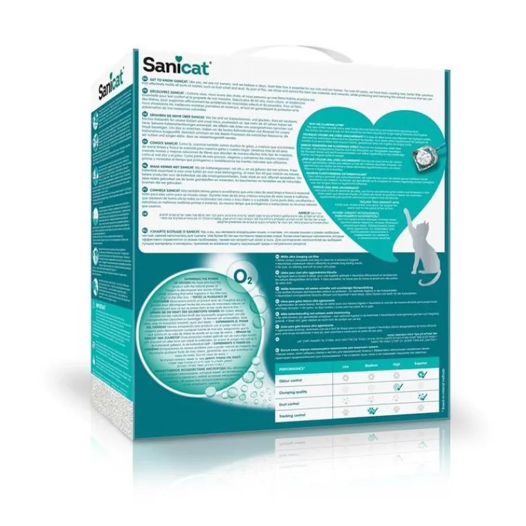 SANICAT Litière pour chat Active White – 10 L
