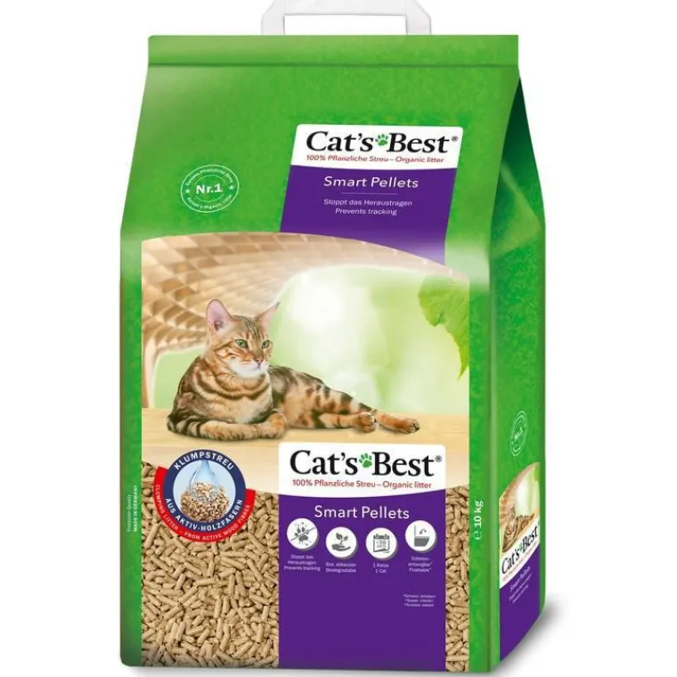 CAT'S BEST Litière végétale agglomérante pour chat Cat’s Best Smart Pellets 20 L - 10 kg