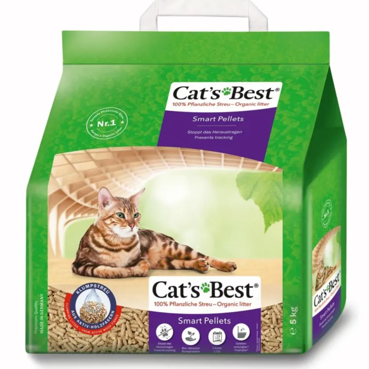 CAT'S BEST Litière végétale agglomérante pour chat Cat’s Best Smart Pellets 10 L - 5 kg