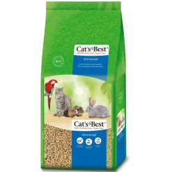 CAT'S BEST Litière végétale non-agglomérante pour chat, oiseau et rongeur Cat’s Best Universal 40 L - 22 kg