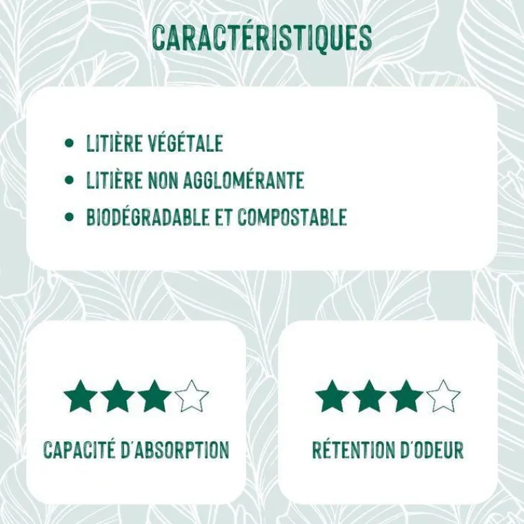 CAT'S BEST Litière végétale non-agglomérante pour chat, oiseau et rongeur Cat’s Best Universal 40 L - 22 kg