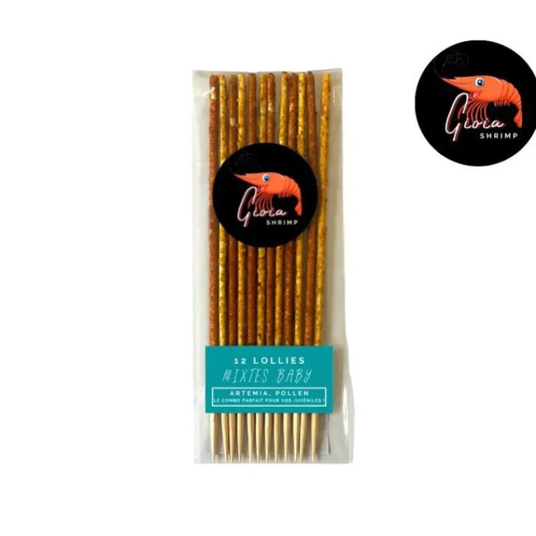 GIOIASHRIMP Lollies mixtes baby pour les crevettes d'aquarium – sachet de 12