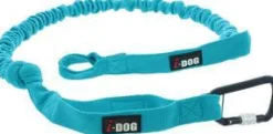 I-DOG Longe de traction pour chien petit coloris bleu Canicross Opale ALM - 190 cm