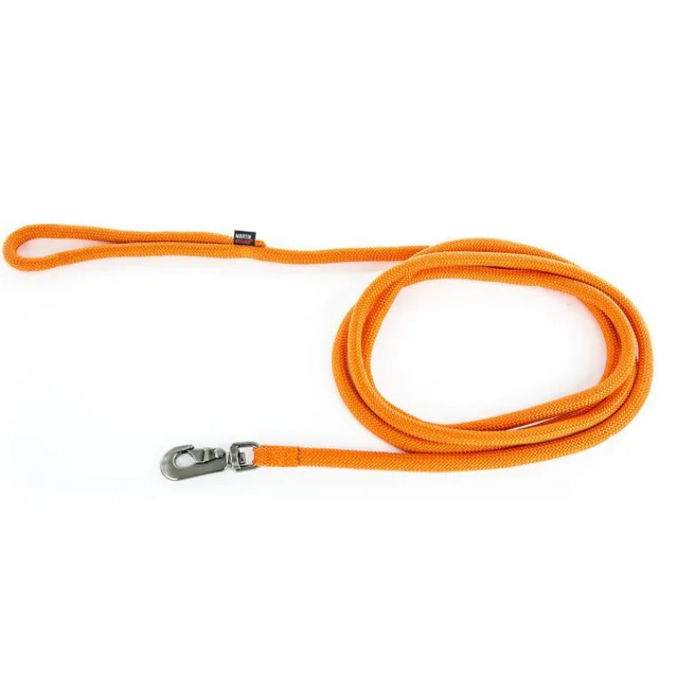 MARTIN SELLIER Longe ronde pour chien coloris orange 1,3 cm x 3 m