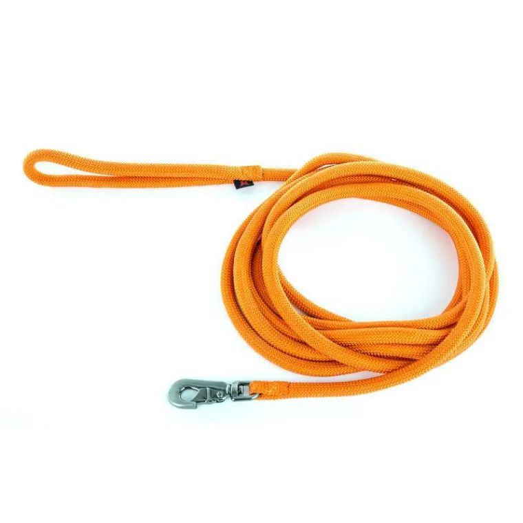MARTIN SELLIER Longe ronde pour chien coloris orange 1,3 cm x 5 m