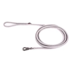 MARTIN SELLIER Longe ronde pour chien coloris gris 1,3 cm x 3 m
