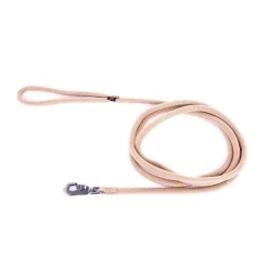 MARTIN SELLIER Longe ronde pour chien coloris beige 1,3 cm x 3 m