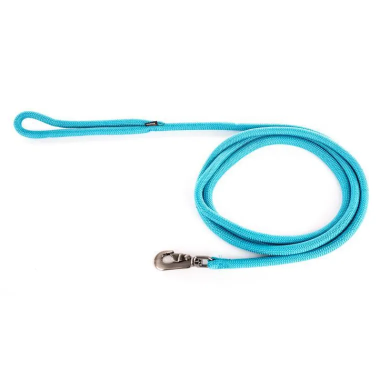 MARTIN SELLIER Longe ronde pour chien coloris turquoise 1,3 cm x 3 m