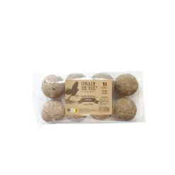 GRAIN DE VIE Lot de 8 boules de graisse pour oiseaux - 720 g