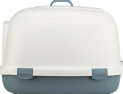 TRIXIE Maison de toilette pour chat coloris bleu Primo - Taille XXL 56 x 47 x 71 cm