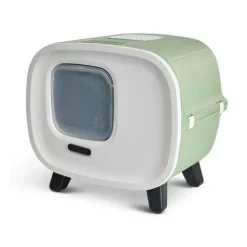 SAVIC Maison de toilette pour chat Mira coloris vert en plastique recyclé - 55,5 x 44 x 49,5 cm