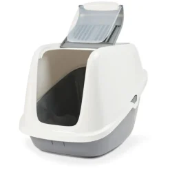 SAVIC Maison de toilette pour chat Nestor Giant coloris blanc en plastique