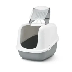 SAVIC Maison de toilette pour chat Nestor Jumbo Gris 66,5x48,5x46,5 cm