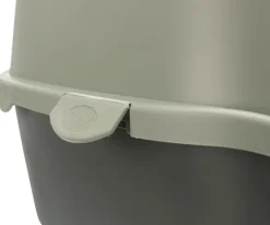 TRIXIE Maison de toilette pour chat coloris gris et vert avec couvercle recyclé Vico - 40 x 40 x 56 cm