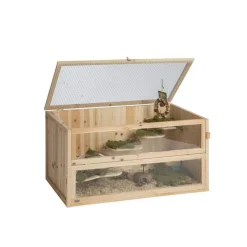 TRIXIE Maison pour rongeur en bois 2 niveaux – 100 x 50 x 50 cm