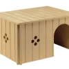 FERPLAST Maisonnette pour lapin coloris beige en bois - 37 x 27,7 x 20 cm