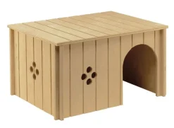 FERPLAST Maisonnette pour lapin coloris beige en bois - 37 x 27,7 x 20 cm